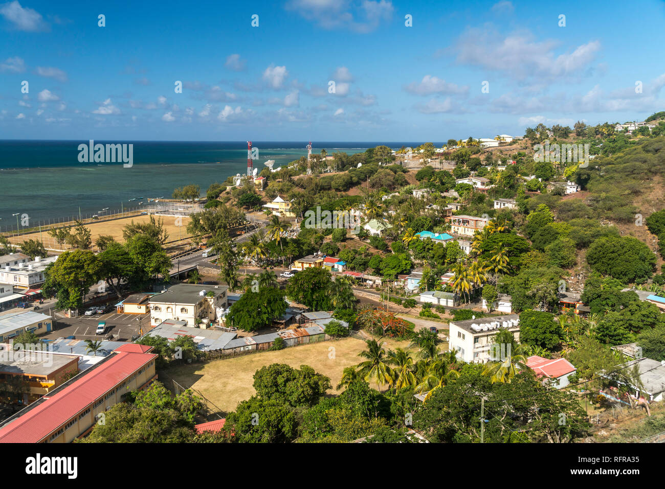 Hauptstadt Port Mathurin, Rodrigues, Maurice Insel | Port Mathurin, Rodrigues, l'île Maurice, l'Afrique Banque D'Images