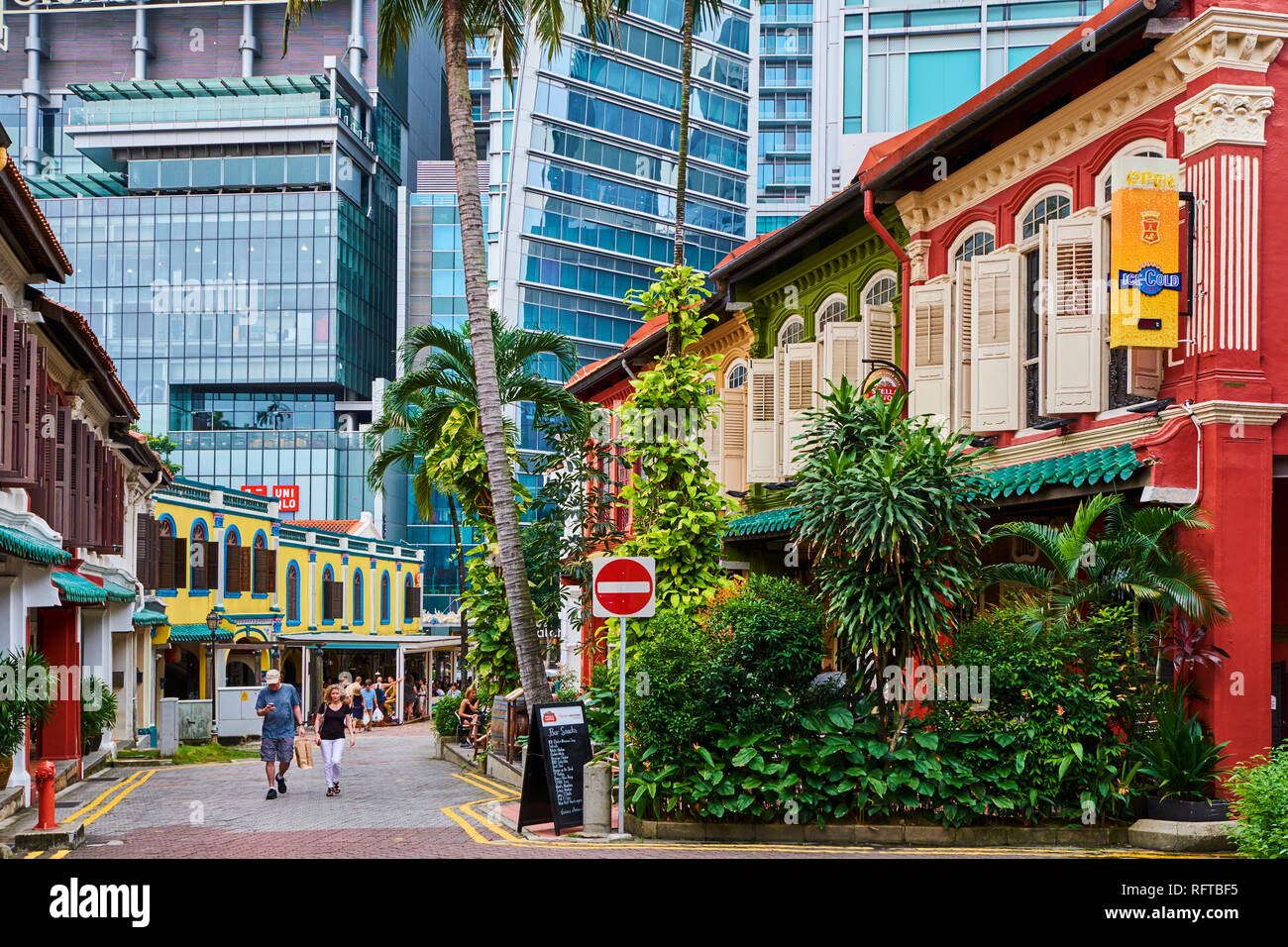 Emerald Hill Road, à Singapour, en Asie du Sud-Est, l'Asie Banque D'Images