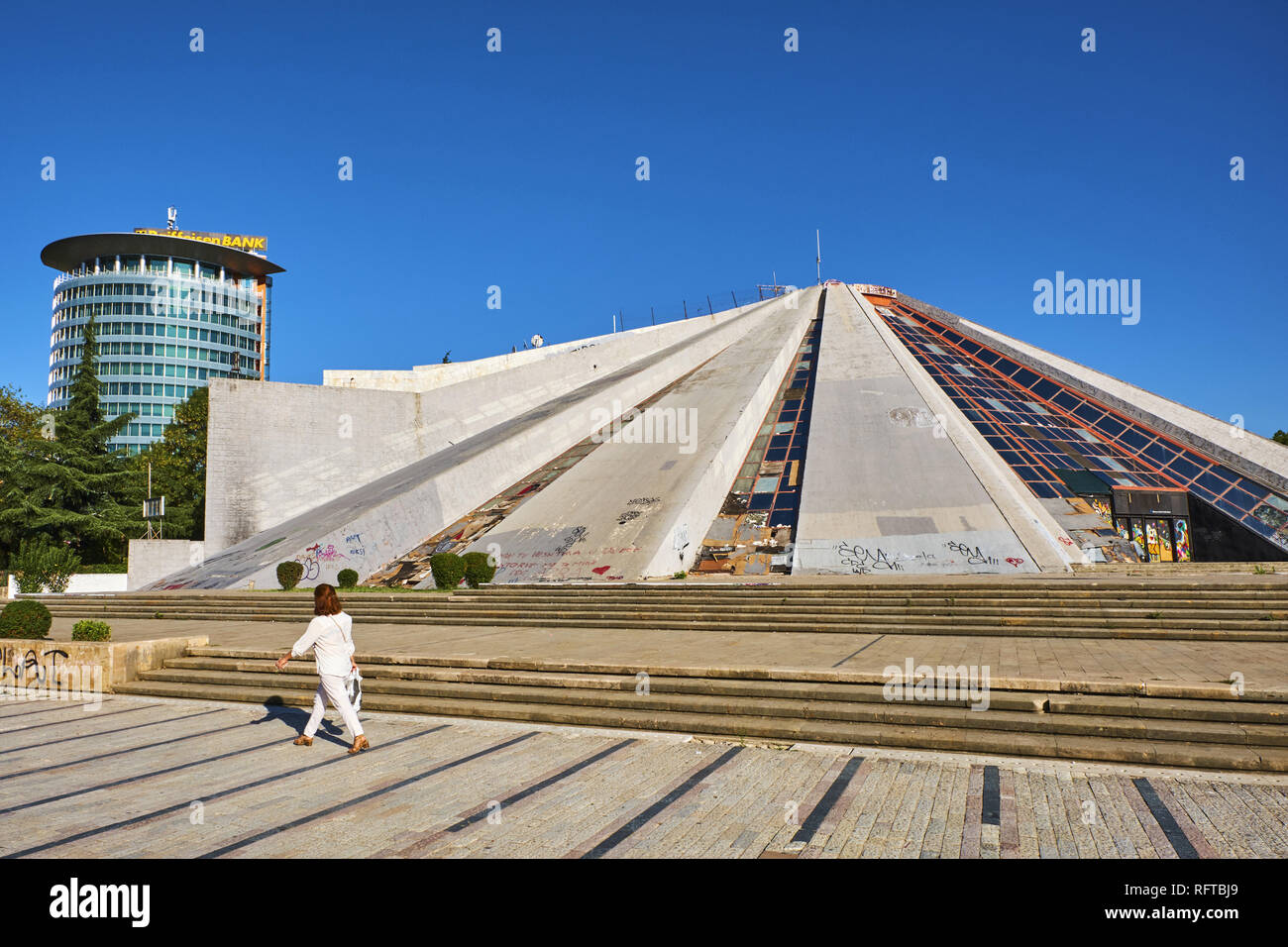 La pyramide (Piramida), Tirana, Albanie, Europe Banque D'Images
