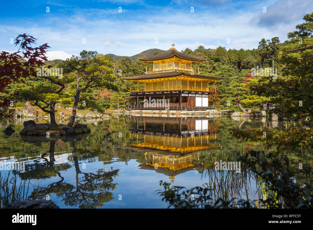 Kinkaku (Pavillon d'Or), UNESCO World Heritage Site, Kyoto, Japon, Asie Banque D'Images