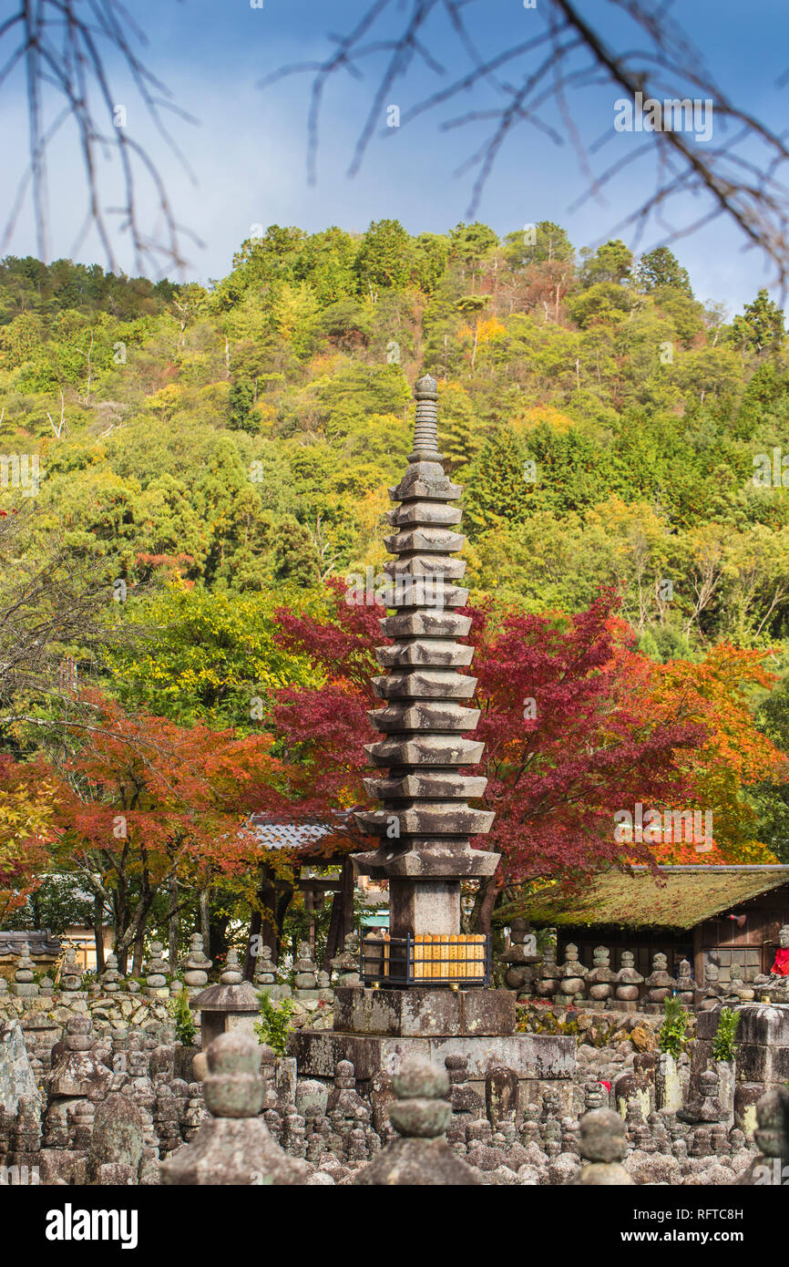 Adashino Nenbutsu-Ji Temple, de Arashiyama, Kyoto, Japon, Asie Banque D'Images