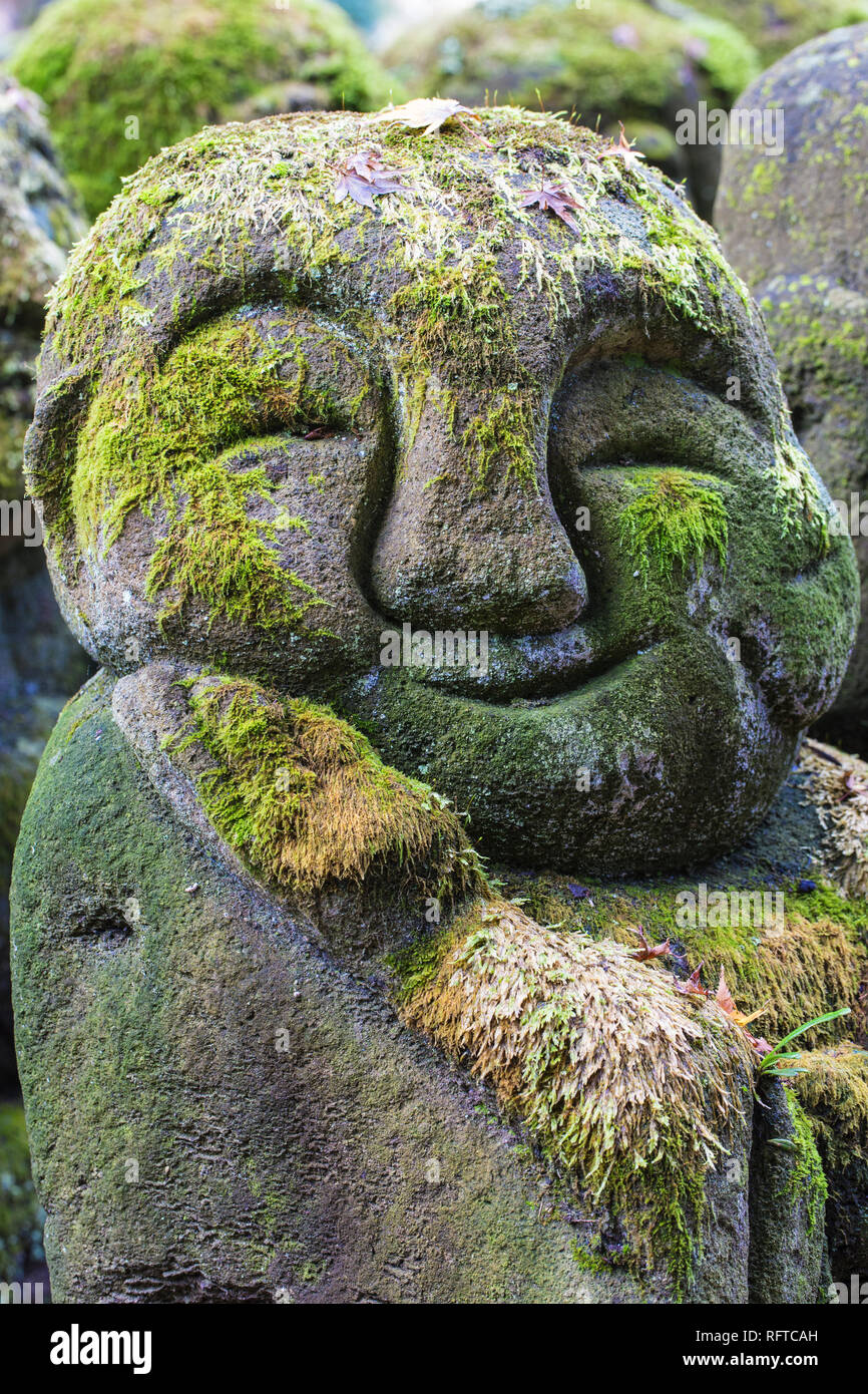 Rakan (disciples de Shaka, le fondateur du bouddhisme), Otagi Nenbutsu images bouddhistes-ji, de Arashiyama, Kyoto, Japon, Asie Banque D'Images