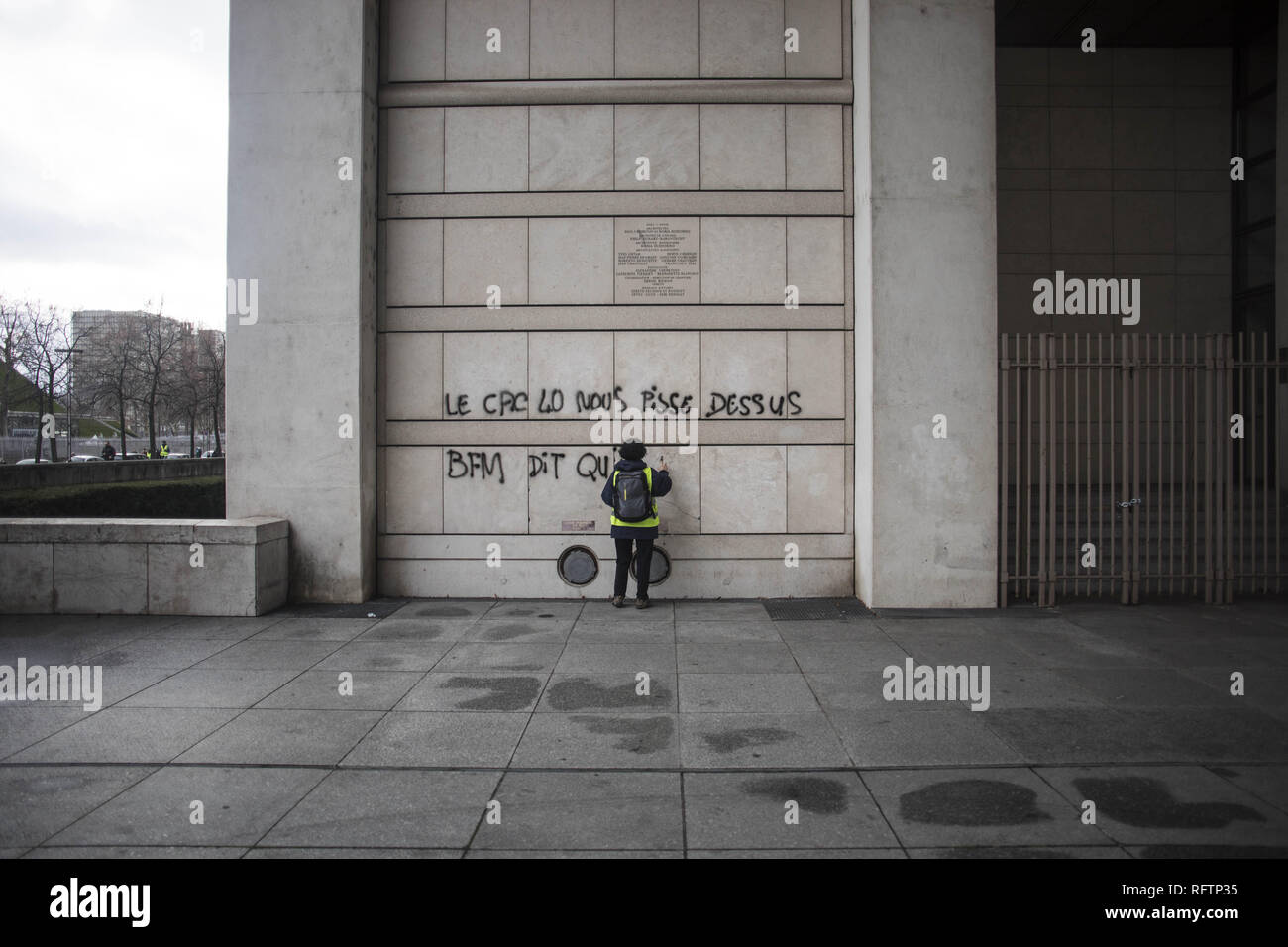 Paris Ile De France France 26 Janvier 2019 Un Gilet