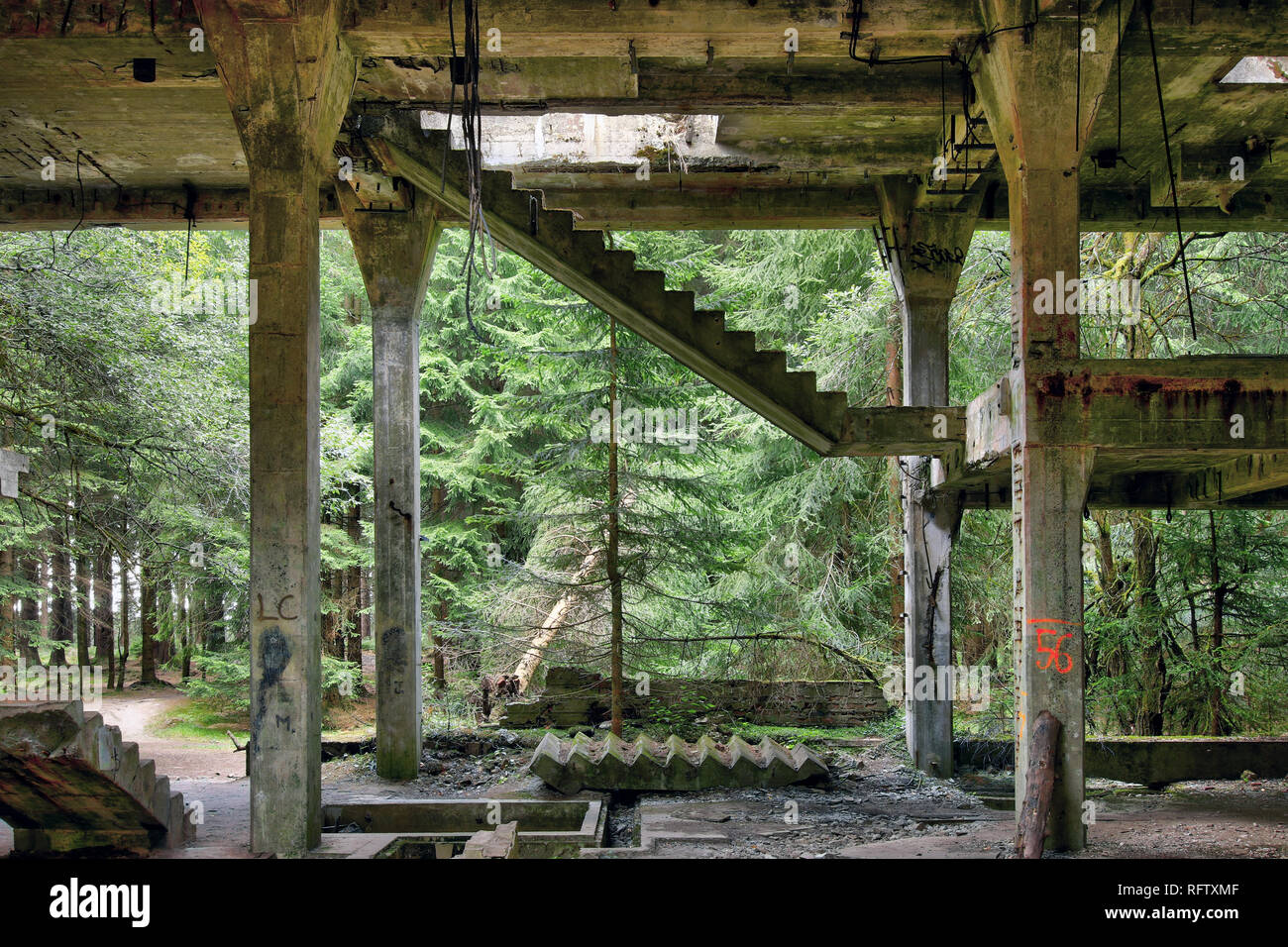 L'ancienne mine d'étain d'un camp de prisonniers de guerre abd Rolava - Sauersack, Monts Métallifères, République Tchèque Banque D'Images