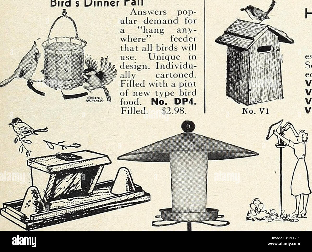 . Capitol city seeds pour 1959. Pépinières (Horticulture) ; catalogues de bulbes (plantes) ; Catalogues Catalogues légumes ; outils de jardin ; Catalogues Catalogues de graines. HYDFEEDERS Diner communautaire en particulier pour les oiseaux percheurs, grives, le moqueur polyglotte, le cardi- NALS, violet (pouces, etc. no CD58. Rempli. 1,98 $. L'endroit idéal pour l'alimentation en échiquier des cardinaux, des geais bleus, grives, mock- ingbirds, etc. Les amateurs d'oiseaux à l'approuver. En boîte individuelle. N°Gl. 1,98 $. Ville capitale des graines d'oiseaux sauvages d'un mélange de haute qualité contenant des graines à canaris, graines de chanvre, graines de millet décortiqué, avoine, maïs kaffir, ensemble le riz, le sarrasin, le maïs, l'écrou Milo Banque D'Images