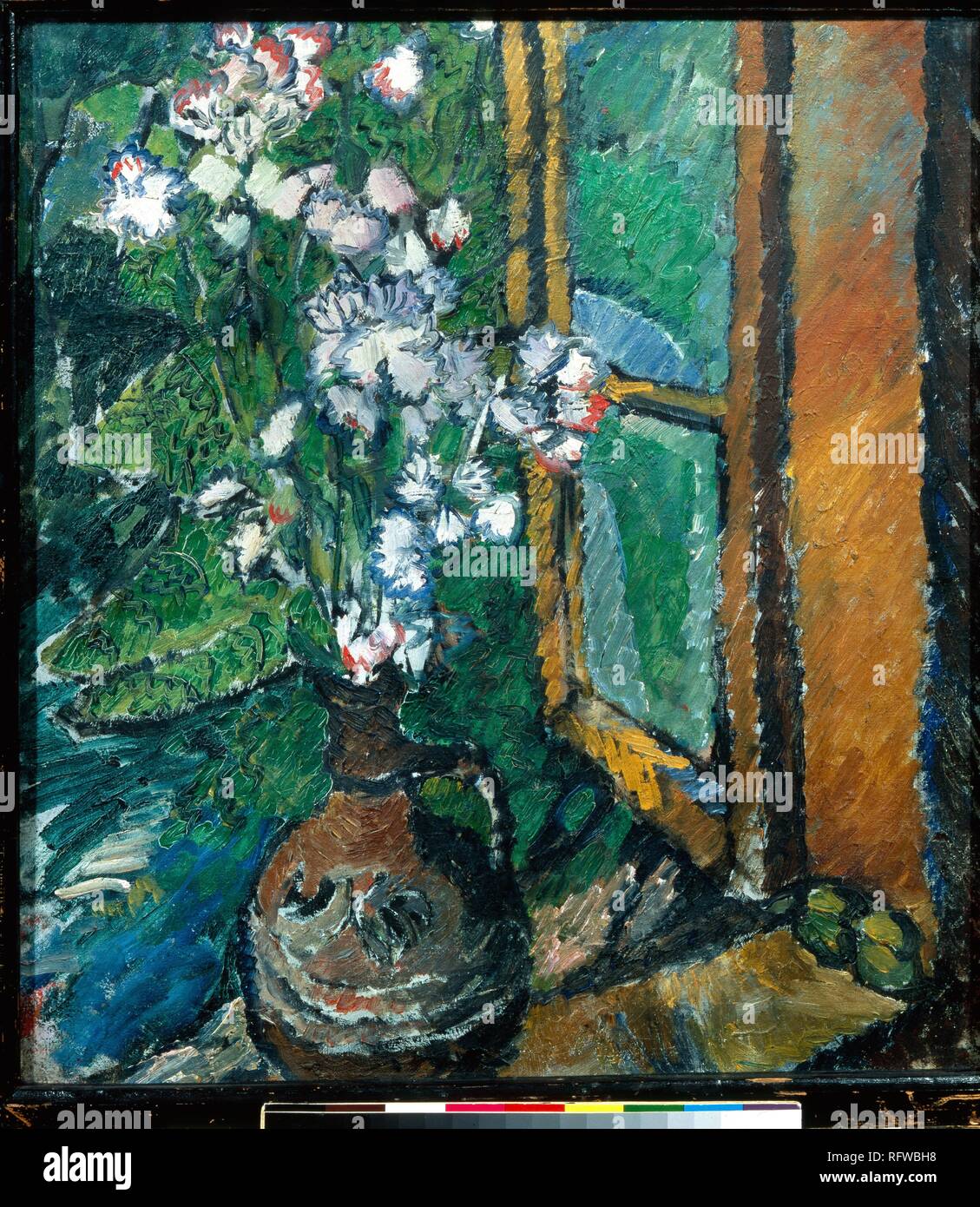 Pot à fleurs. Musée : la Galerie nationale Tretiakov (Moscou). Auteur : ROZANOVA, OLGA. Banque D'Images
