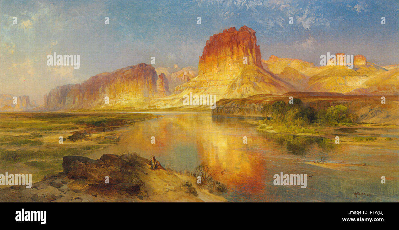 Rivière Verte du Wyoming (1878), l'huile en toile, 122 x 63,5 cm Banque D'Images