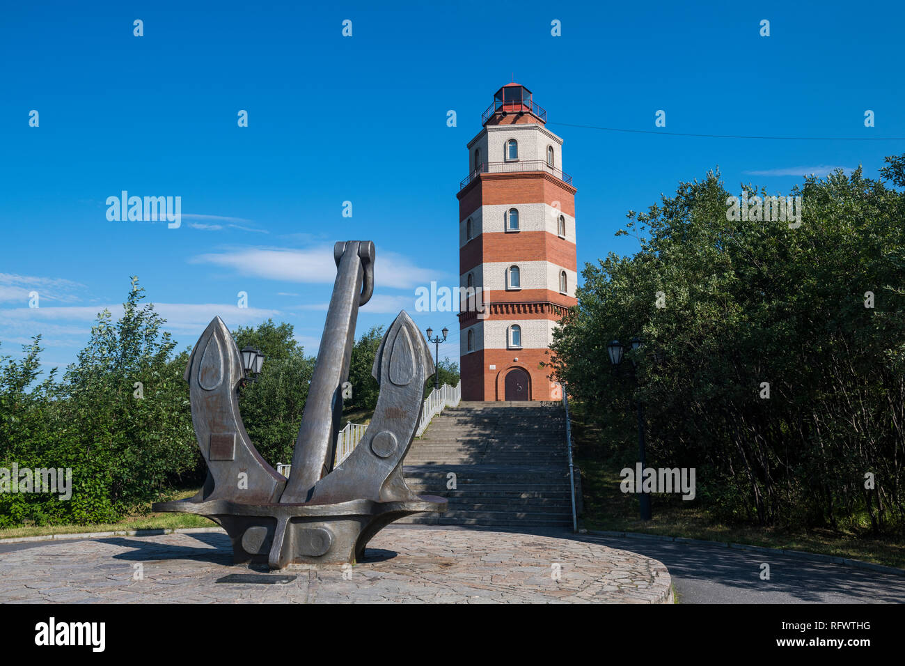 Monument des marins du Koursk dans la région de Mourmansk, en Russie, en Europe Banque D'Images