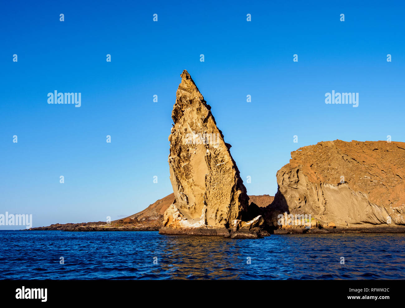 Pinnacle Rock sur Bartolome Island, Galapagos, UNESCO World Heritage Site, Equateur, Amérique du Sud Banque D'Images