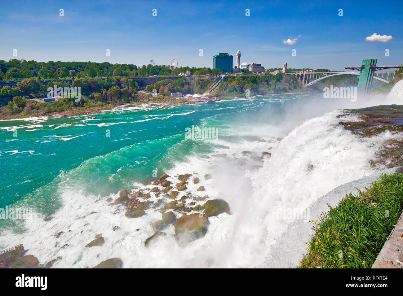 Les chutes du Niagara, côté américain, Buffalo Banque D'Images