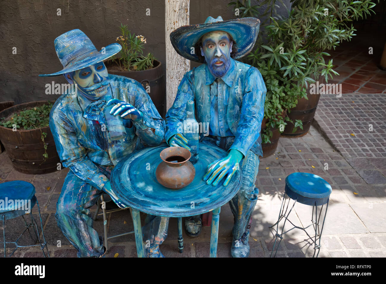 Guadalajara, Mexique Tlaquepaque,-20 Avril, 2018 : artiste rues Tlaquepaque pour vos réceptions les touristes et les visiteurs d'un centre-ville historique Banque D'Images