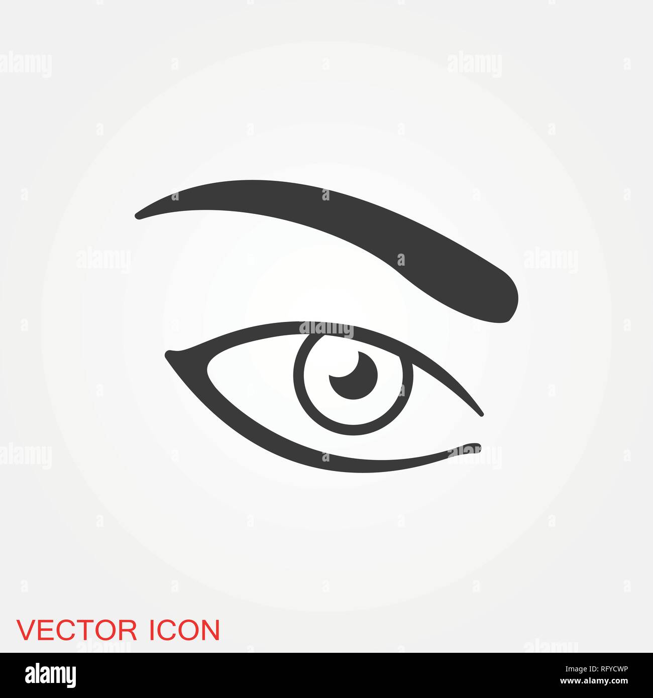 L'icône de sourcil. Tatouage sourcil. logo, illustration, symbole vecteur  pour la conception Image Vectorielle Stock - Alamy