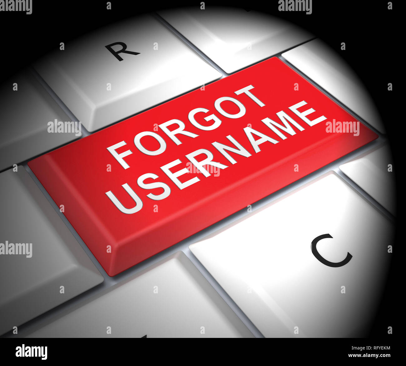 Nom D Utilisateur Mot Signifie Mauvaise Id Utilisateur Entre Au Clavier L Acces En Ligne Erreur De Securite Id 3d Illustration Photo Stock Alamy