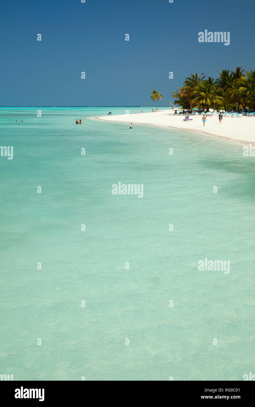 Meeru Island Resort, Maldives, océan Indien, Asie Banque D'Images