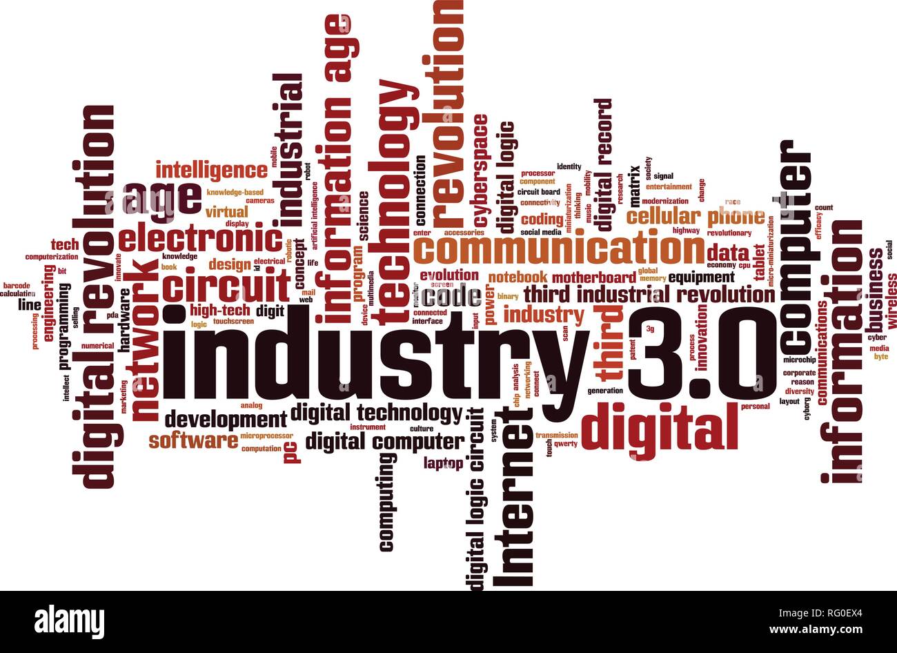 3.0 L'industrie mot concept cloud. Vector illustration Illustration de Vecteur