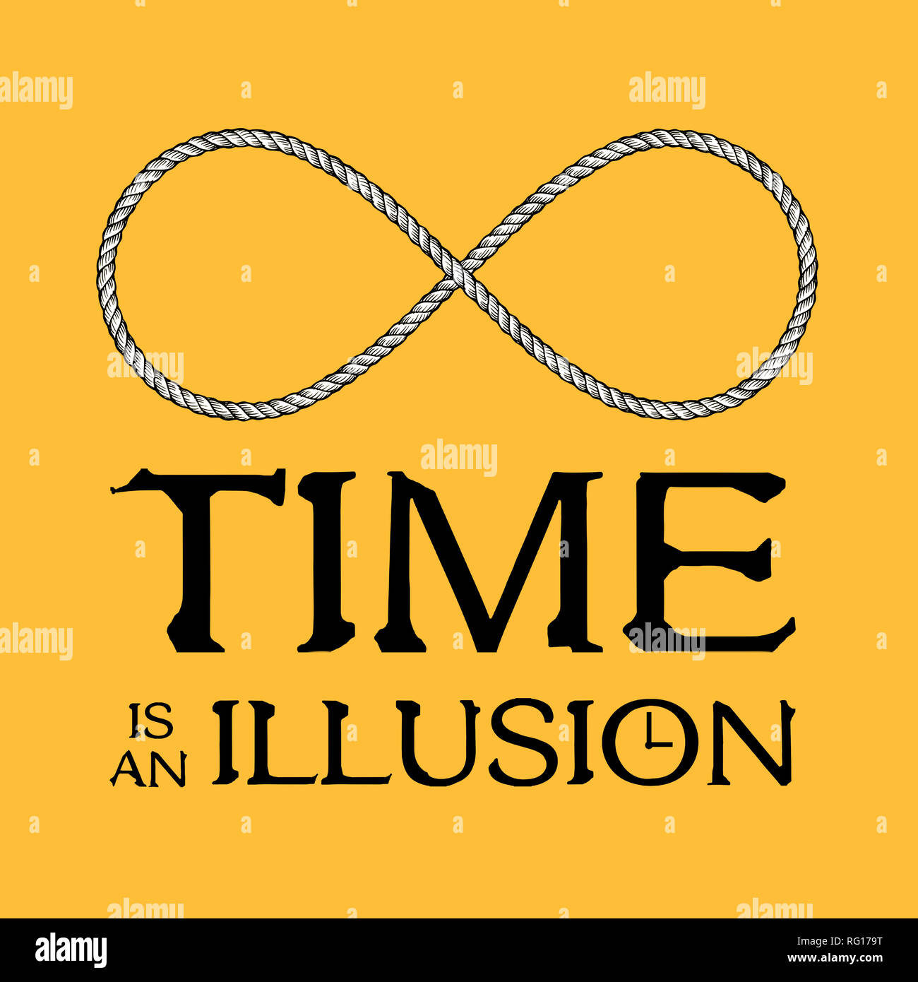 Le temps est une illusion. Présent infini. Banque D'Images