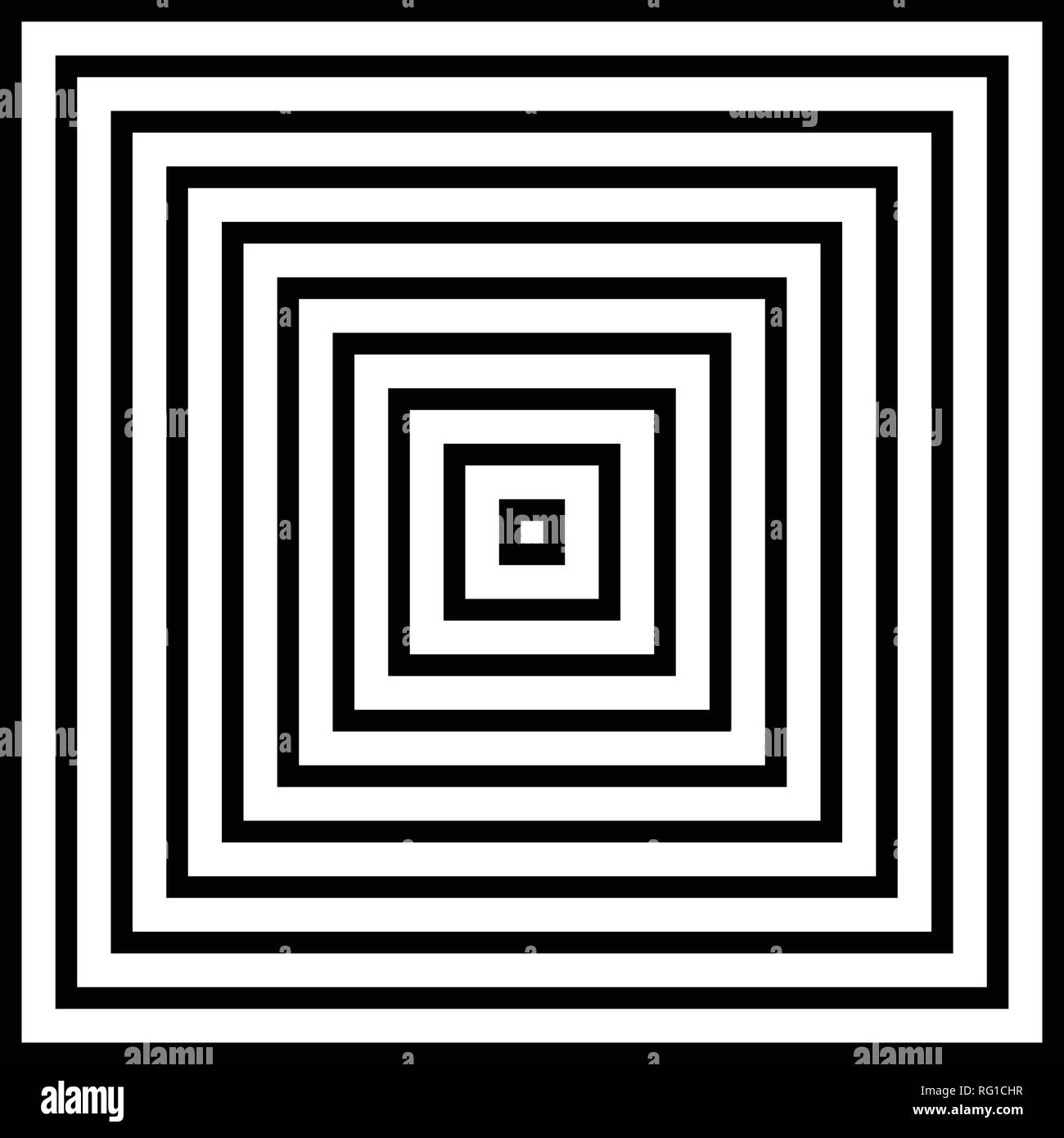 Résumé de pyramide carrée fond noir et blanc, Opartie design. illustration vector eps10 Illustration de Vecteur