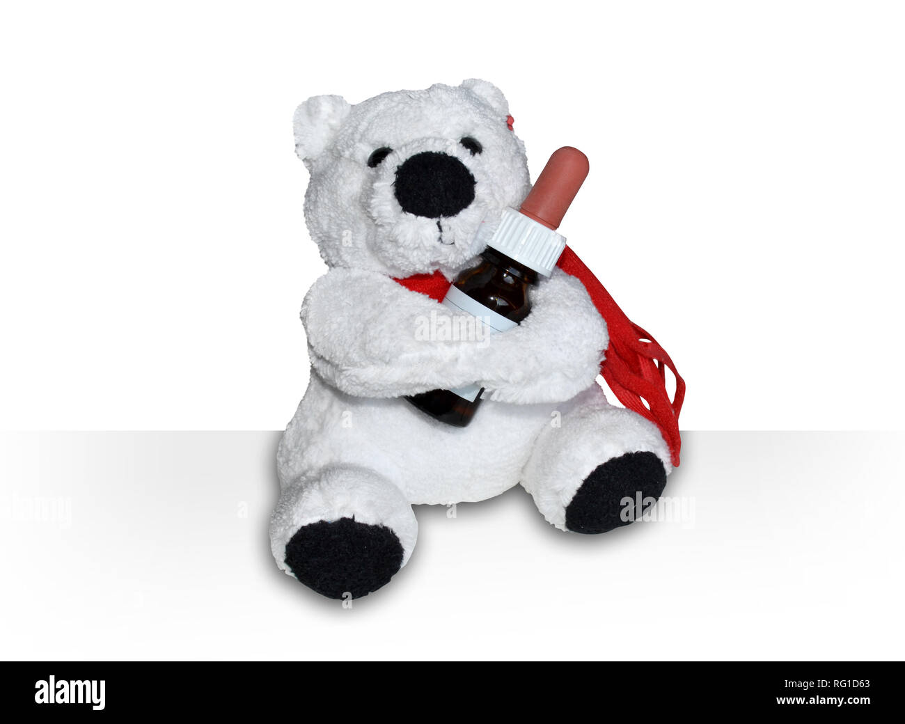 L'ours polaire froid glace mauvais attraper un rhume gouttes amer Banque D'Images