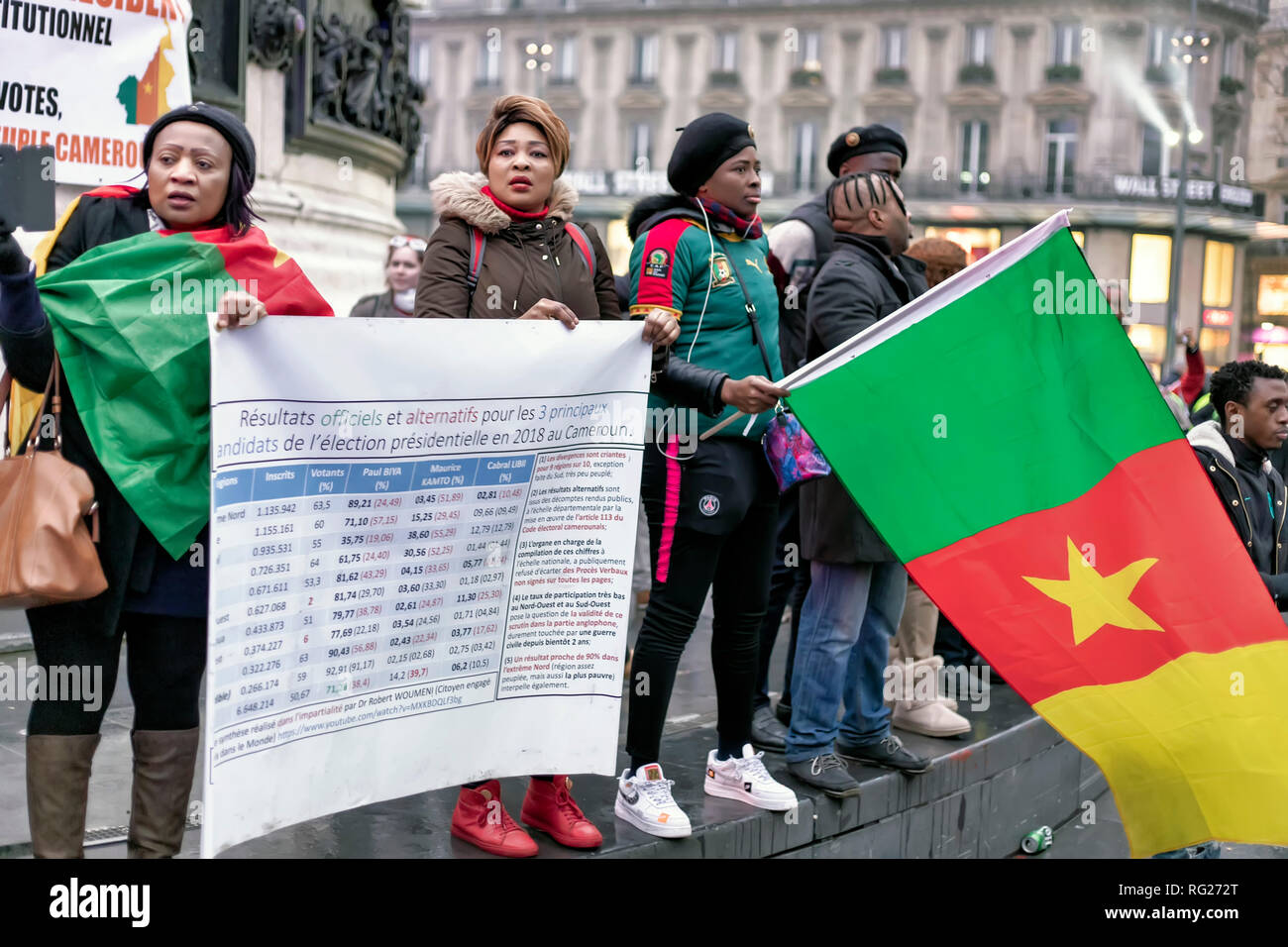Paris France 26 Janvier 2019 Rassemblement Pour