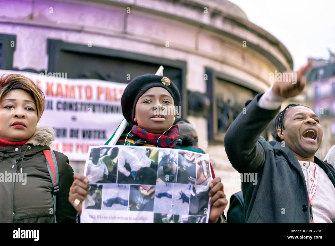 Paris France 26 Janvier 2019 Rassemblement Pour
