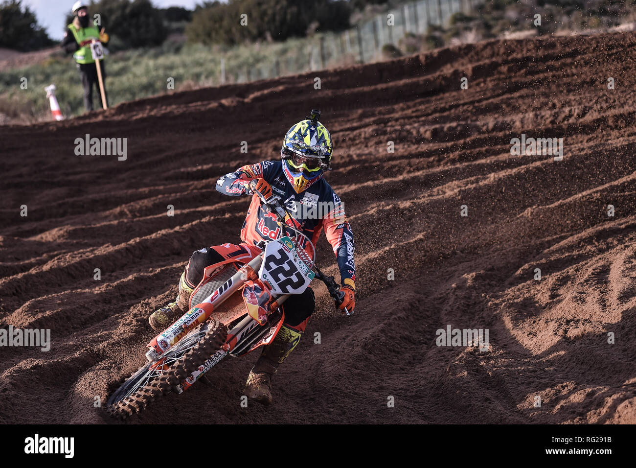 Foto LaPresse/Tocco Alessandro 20/01/2019 Cagliari(Italia) Motocross Sport INTERNAZIONALI D'Italia Motocross 2019 Crossodromo Le Dune Riola Sardo Nella foto:Tony Cairoli Banque D'Images