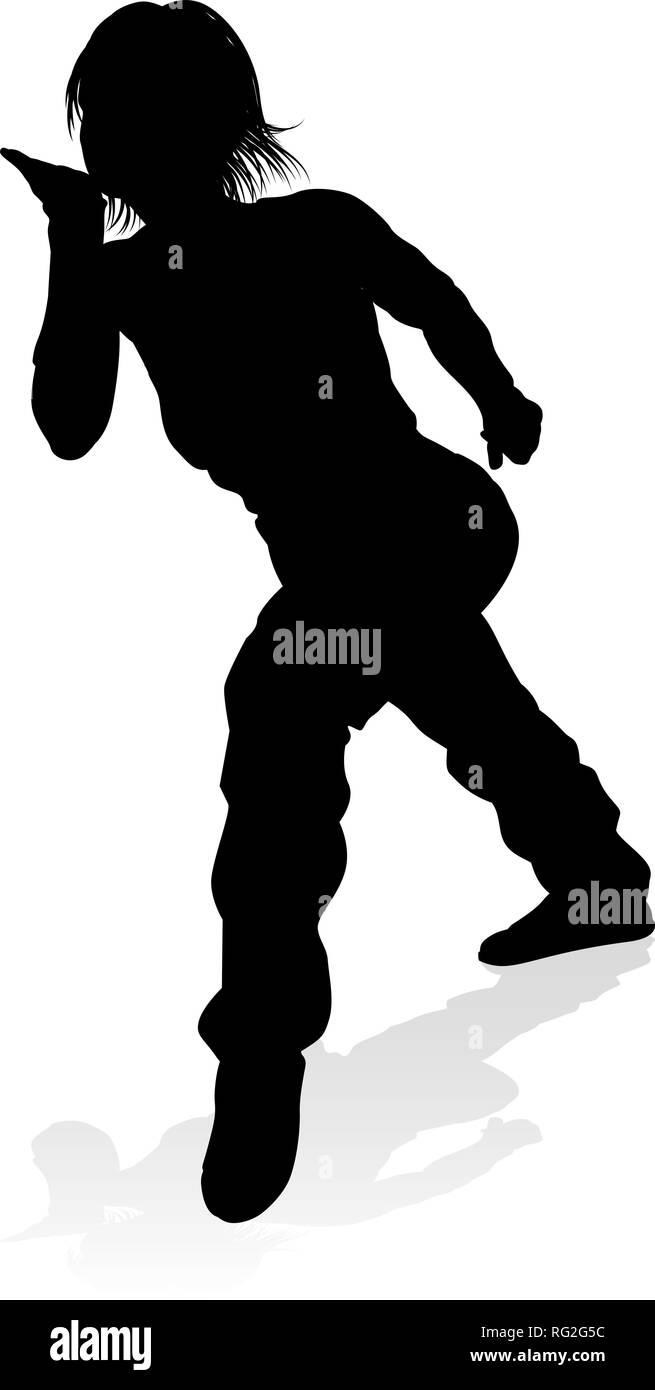 Street Dance Dancer Silhouette Illustration de Vecteur