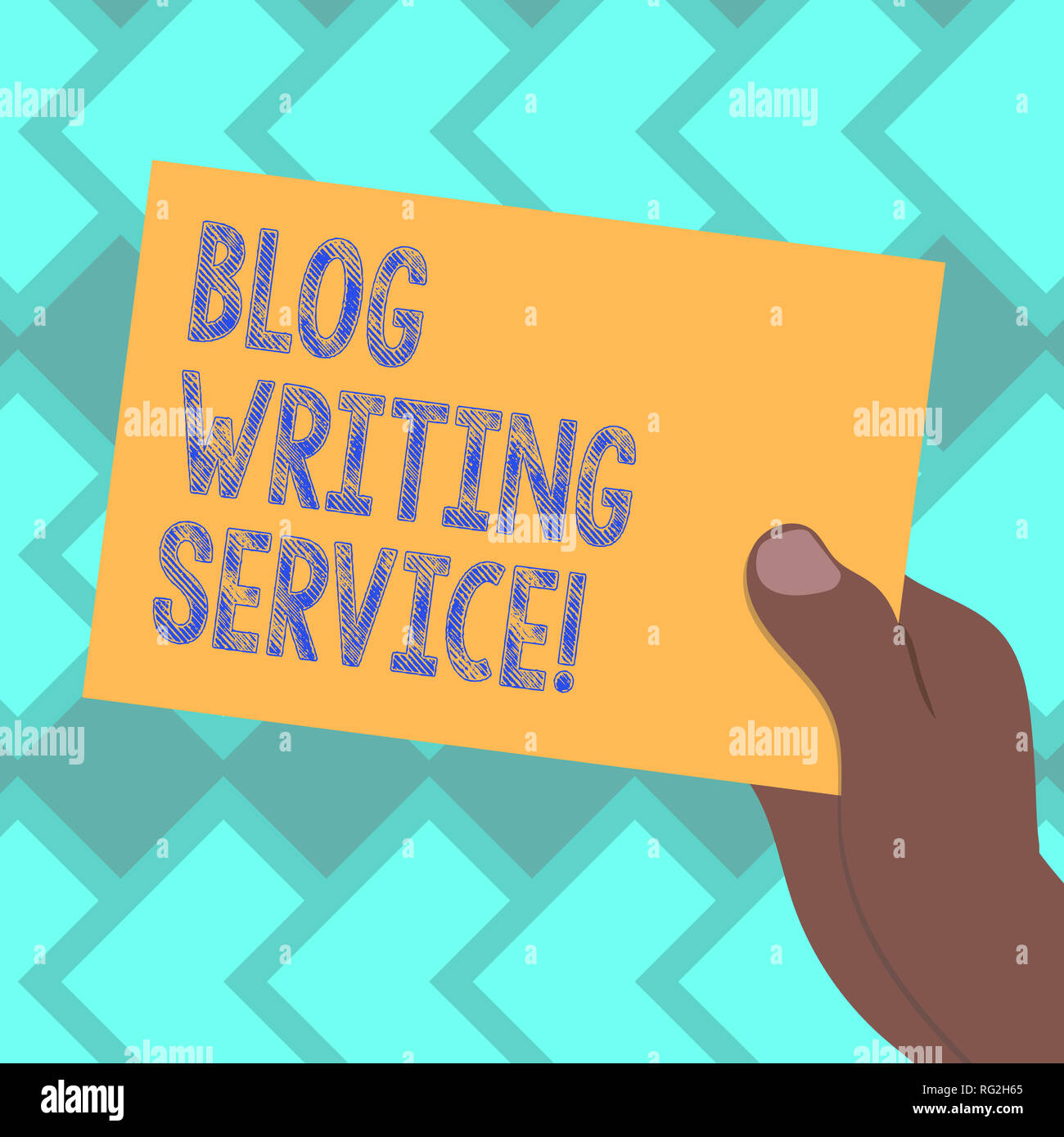 Signe texte montrant Blog Writing Service. Photo conceptuelle crée le contenu du blog de haute qualité pour une entreprise appelée analyse hu main tenant la présentation de bla Banque D'Images