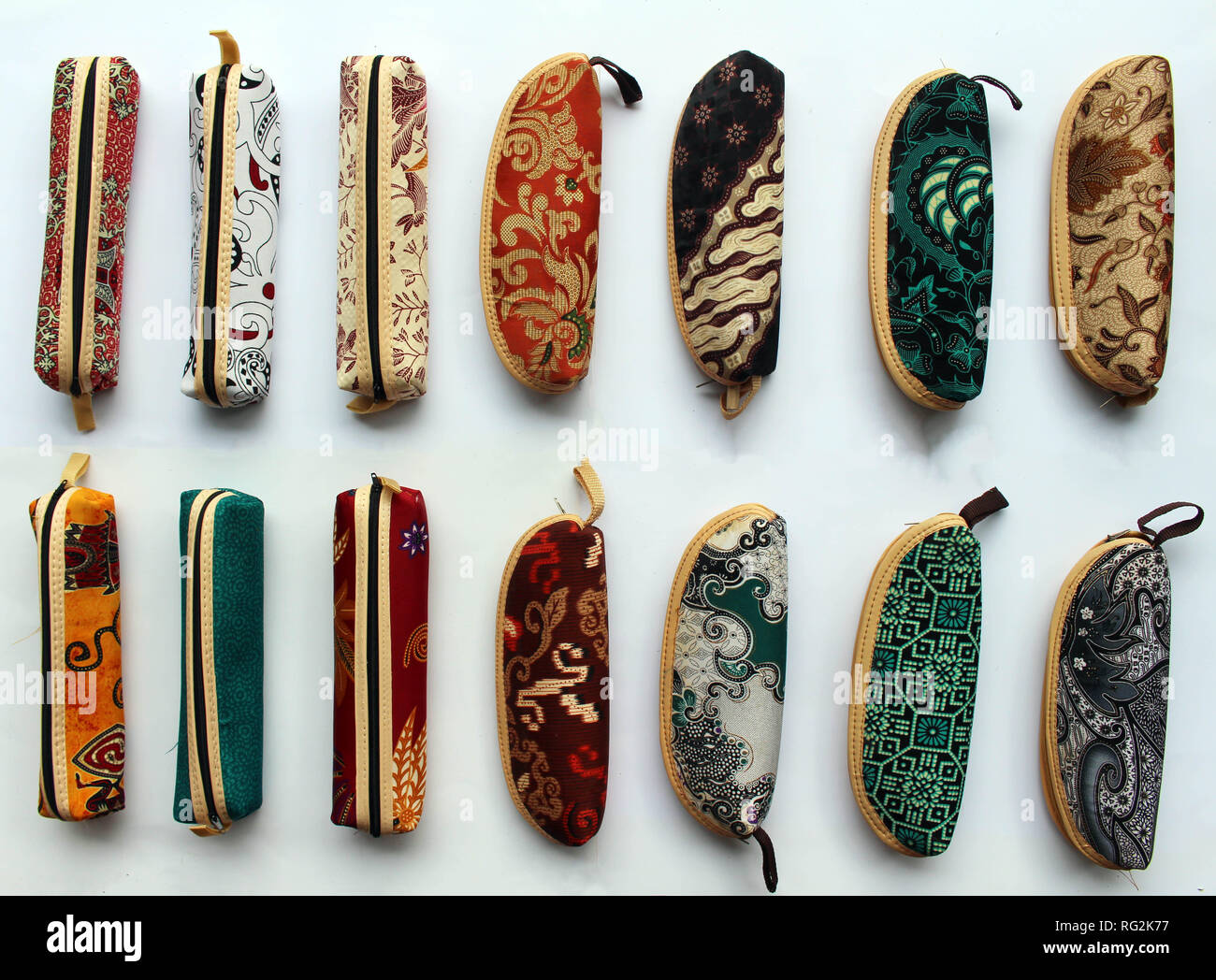 Une trousse en tissu batik javanais appelé. Exotique. Banque D'Images