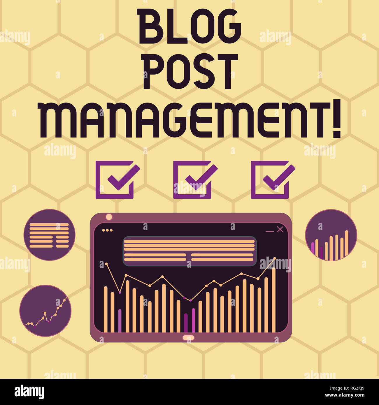 La main conceptuel montrant Blog Gestion des postes. Photo d'entreprise La gestion des textes et l'exécution d'une forme courte du contenu marketing Digital Combinaison de C Banque D'Images