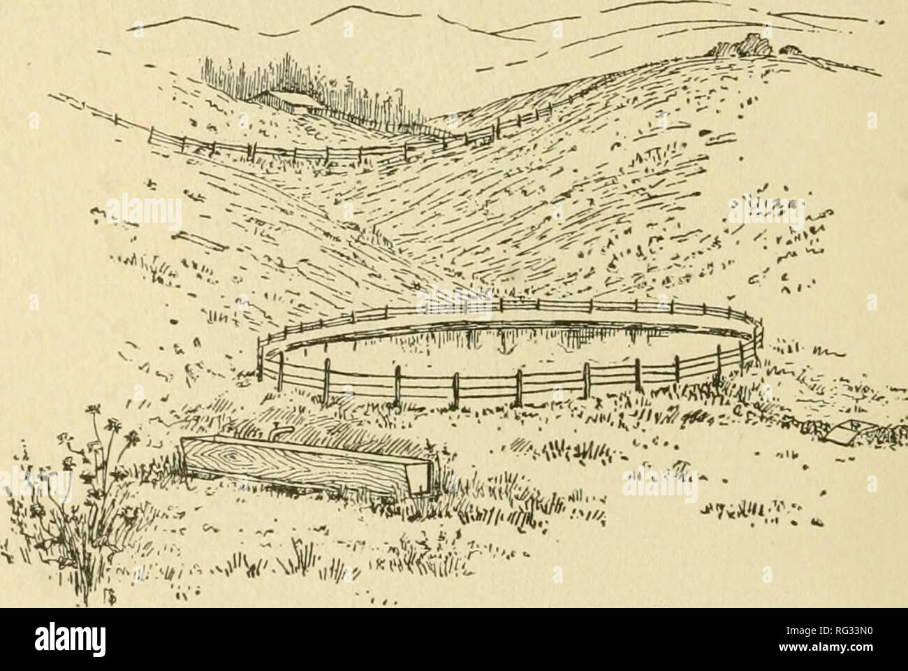 . La Californie des légumes dans un jardin et terrain ; un manuel de pratique avec et sans irrigation pour les pays semitropical. La culture maraîchère. Stibterreanean 42 Sources d'eau DES LÉGUMES DE LA CALIFORNIE.âThere a peu d'endroits où l'eau pour un jardin familial ne peut pas être eu par forage de puits et il y a beaucoup de grands districts où jaillissants sont garanties par les ennuyeux. À la base des puits horizontaux hills ou tunnels sont souvent satisfaisants. La capacité de ces puits, galeries est parfois très grande. Ils justifient souvent les lignes de fossé ou figure dans l'approvisionnement des villes. Unqu Banque D'Images