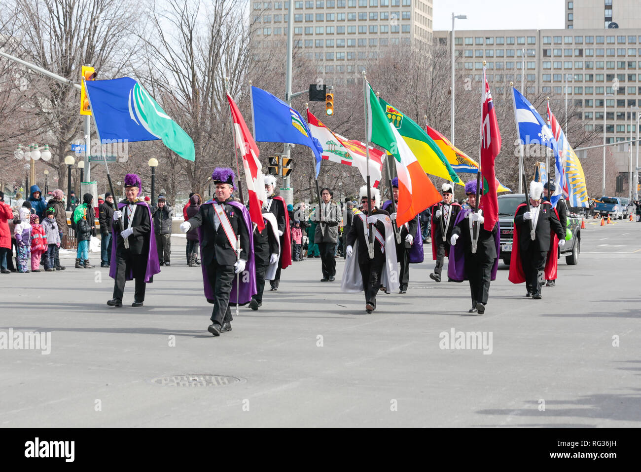 St Patrick Day Parade, Ottawa, Canada Banque D'Images