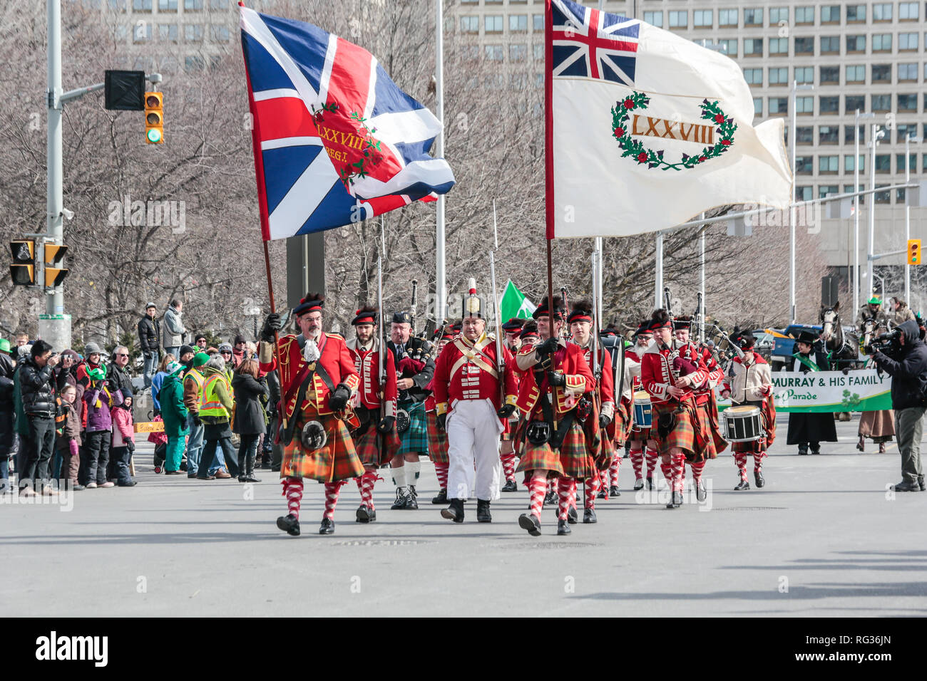 St Patrick Day Parade, Ottawa, Canada Banque D'Images
