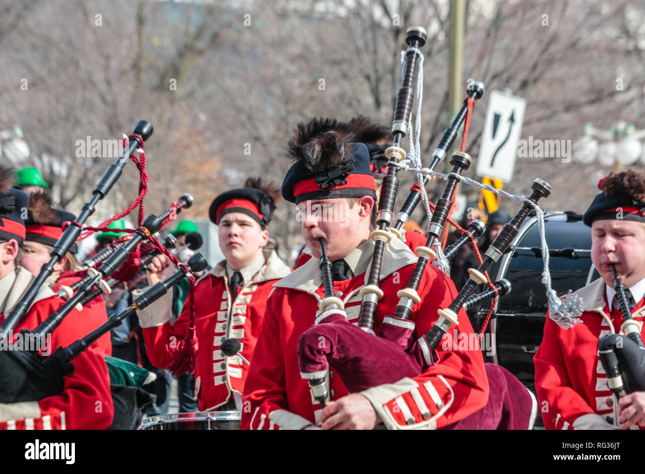 St Patrick Day Parade, Ottawa, Canada Banque D'Images