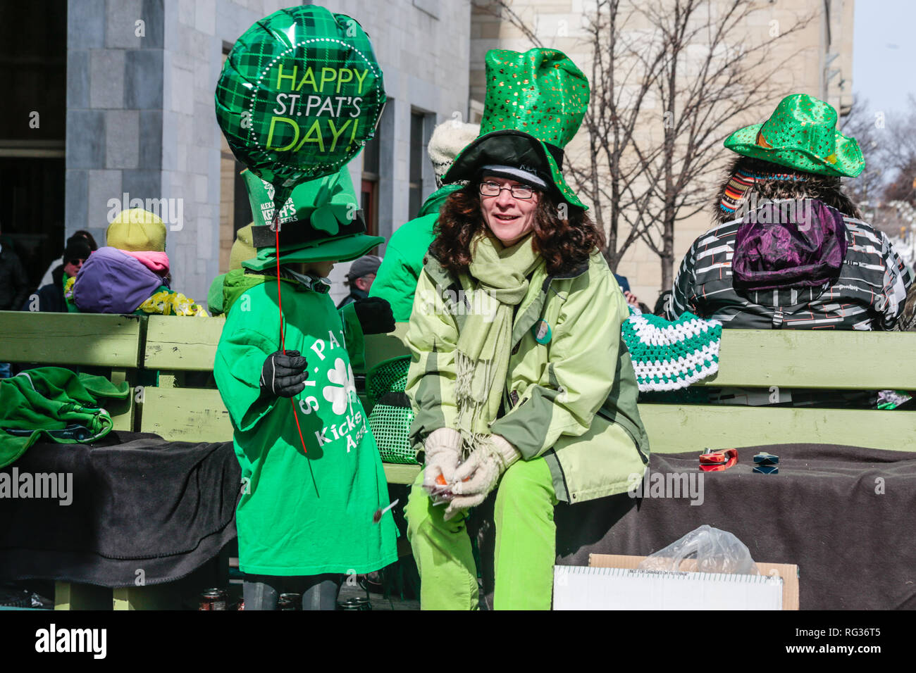St Patrick Day Parade, Ottawa, Canada Banque D'Images