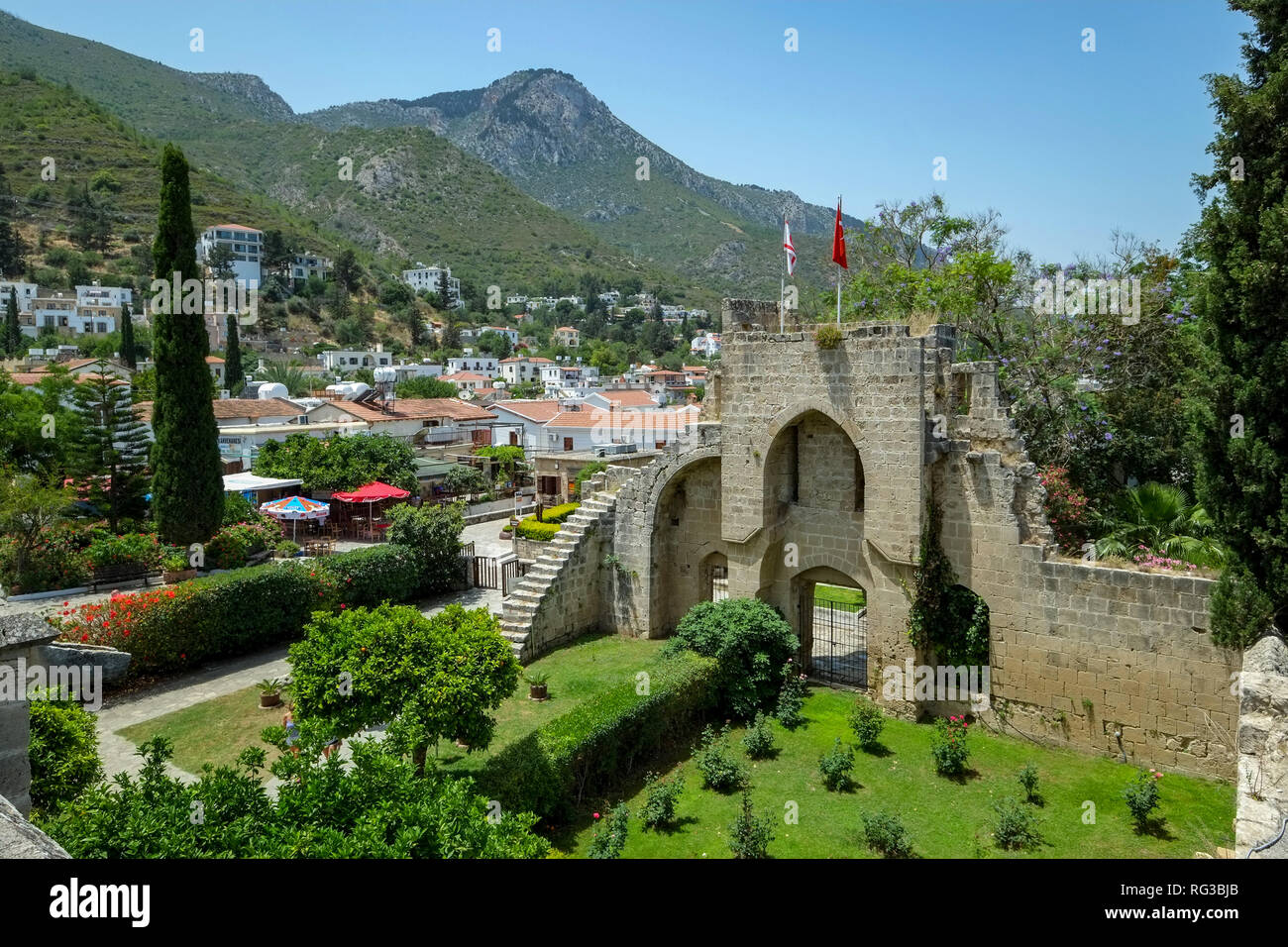 L'Abbaye de Bellapais, Bellapais, Chypre du Nord Banque D'Images