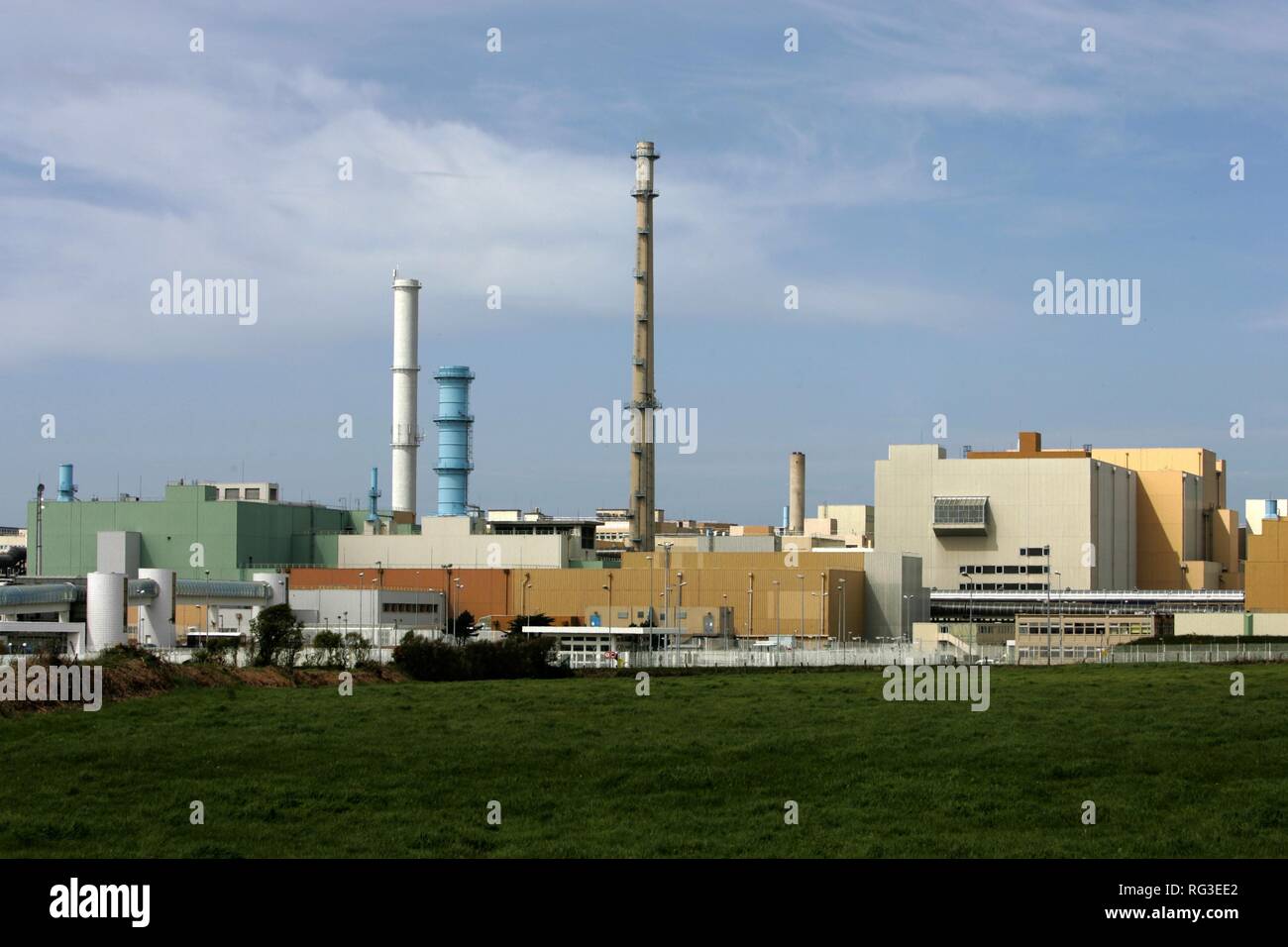 FRA, France, Normandie : la COGEMA (Compagnie Générale des matieres nucleaires kérogène) usine de retraitement, La Hague. Banque D'Images