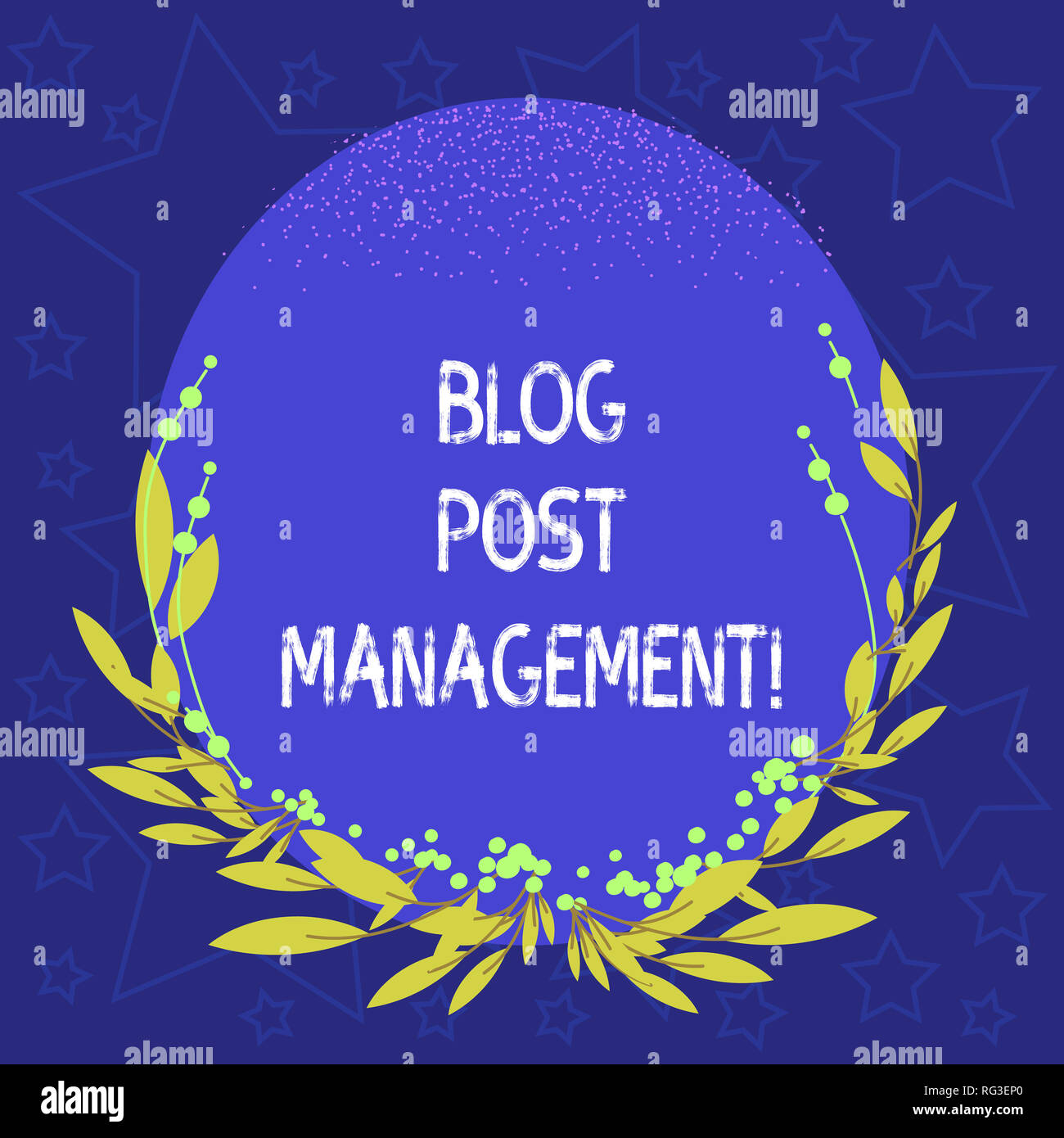 La main conceptuel montrant Blog Gestion des postes. Photo d'affaires mettant en vedette la manipulation et l'exécution d'une forme courte de couleur blanc contenu marketing S ovale Banque D'Images