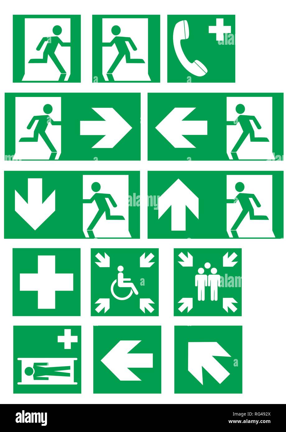 Collection d'échapper des panneaux conformes à l'ASR A1.3. Fichier vectoriel EPS 10 Illustration de Vecteur Collection d'échapper des panneaux conformes à l'ASR A1.3. Fichier vectoriel EPS 10 Illustration de Vecteur