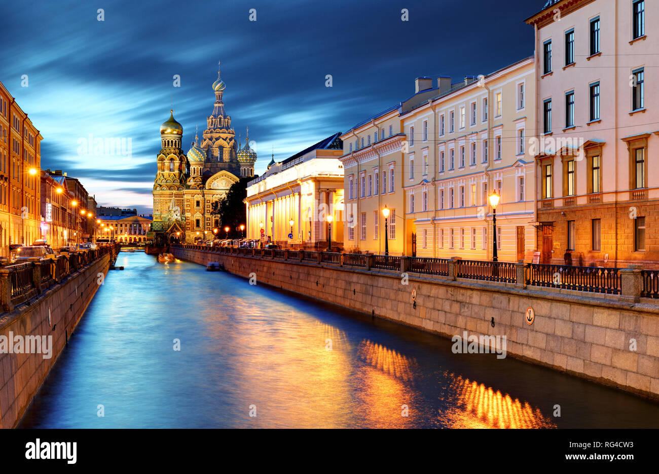 Saint-pétersbourg - Eglise du Sauveur sur le sang versé, la Russie Banque D'Images