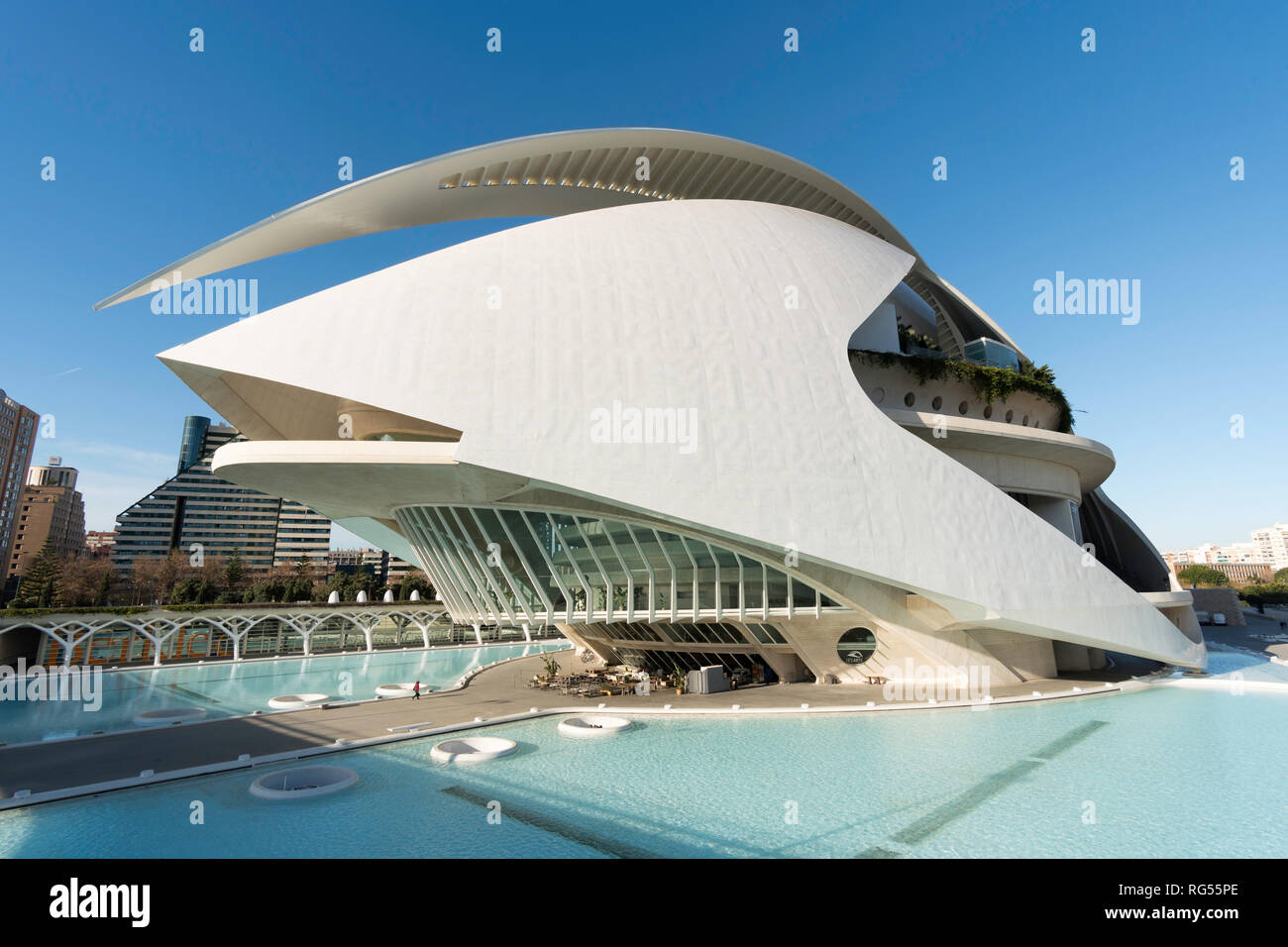 Palais des Arts, Cité des Arts et des Sciences, Valence, Espagne, Europe Banque D'Images