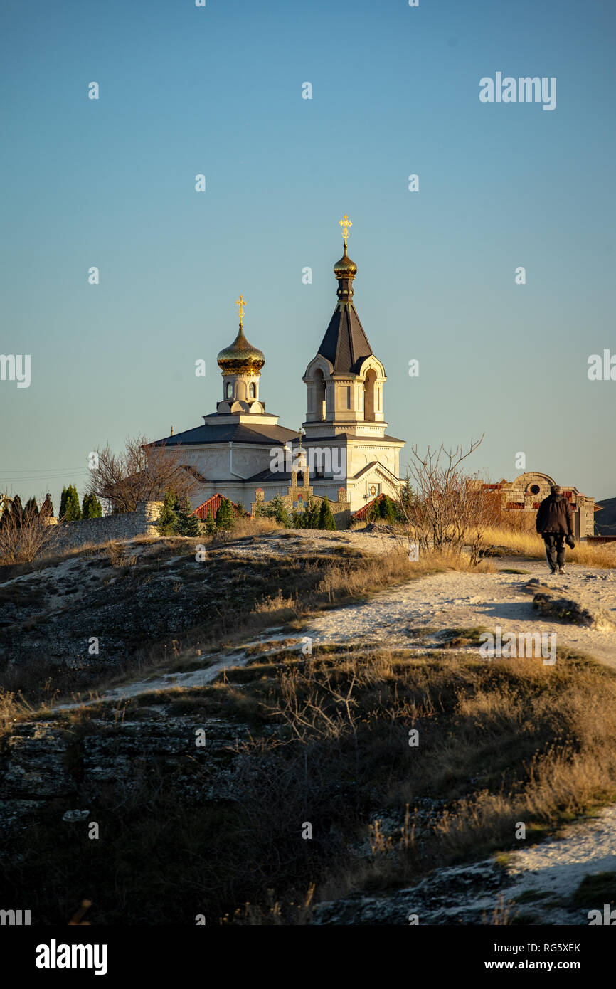 L'une des plus importantes attractions touristiques de la Moldova, la vieille église orthodoxe et Orhei village avec le même nom Banque D'Images