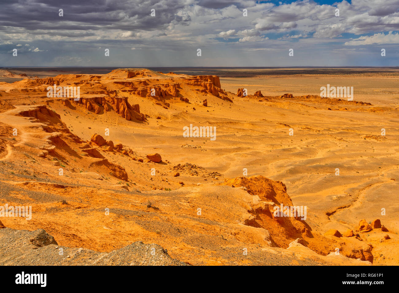 Flaming Cliffs, désert de Gobi, Bulgan, Mongolie Banque D'Images