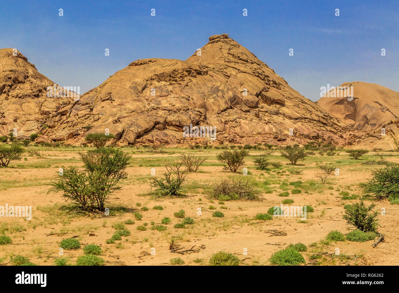 Paysage de montagne du désert, en Arabie Saoudite Banque D'Images