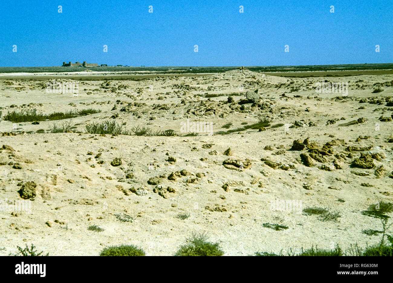 Le Qatar. La forteresse de Al Zubarah dans le nord de l'État du Qatar Golfe indépendants en 1982 Banque D'Images