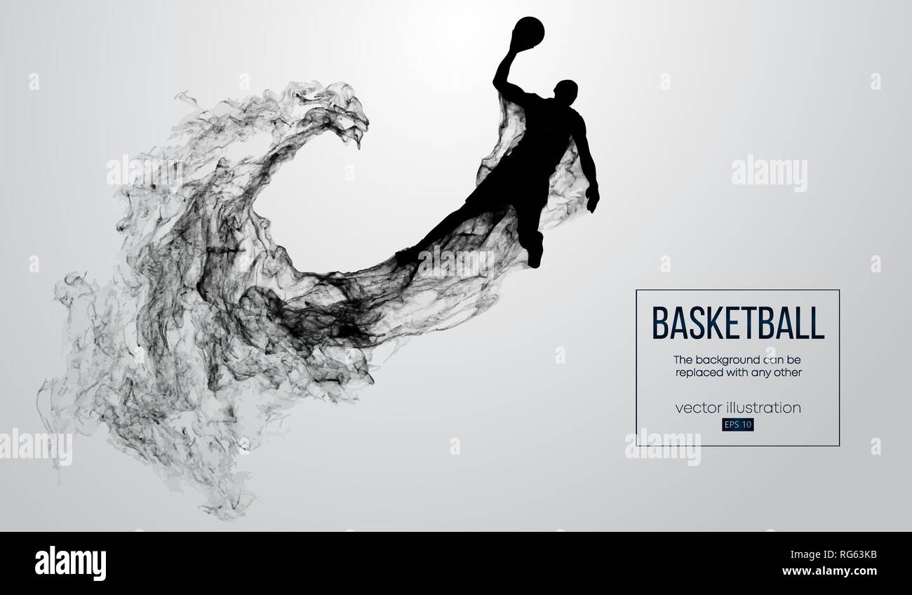 Abstract silhouette d'un joueur de basket-ball Illustration de Vecteur