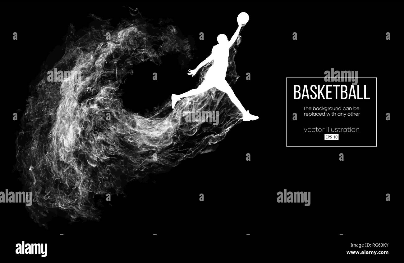 Abstract silhouette d'un joueur de basket-ball Illustration de Vecteur