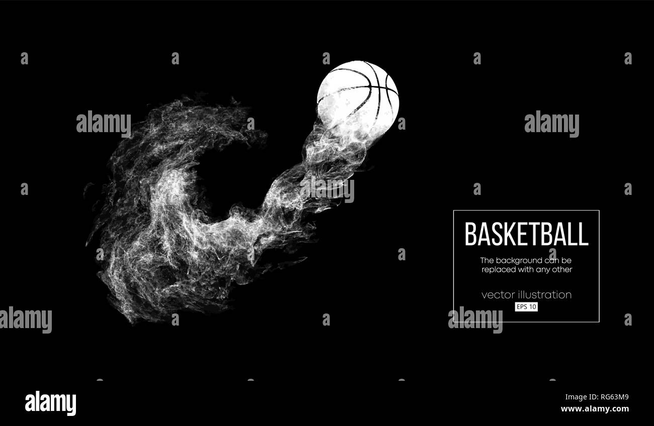 Abstract silhouette d'un ballon de basket-ball Illustration de Vecteur