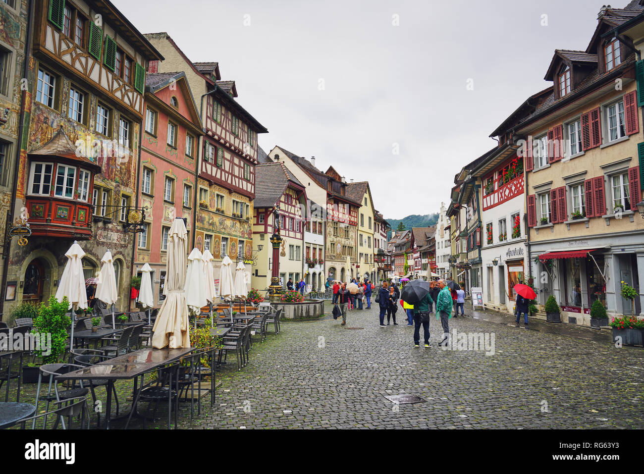 Stein am Rhein, Allemagne Banque D'Images