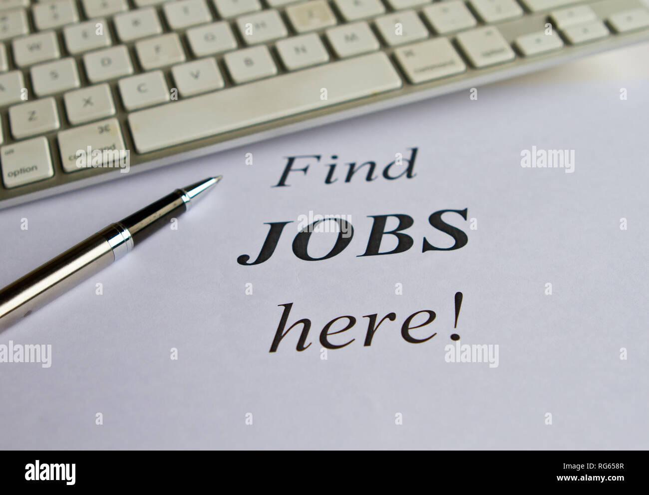 Trouver des emplois ici Banque D'Images