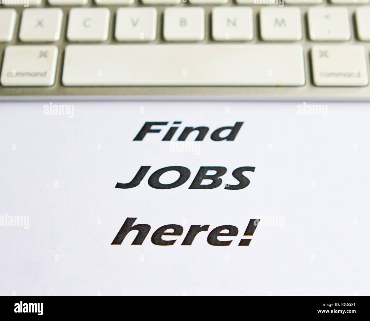Trouver des emplois ici Banque D'Images